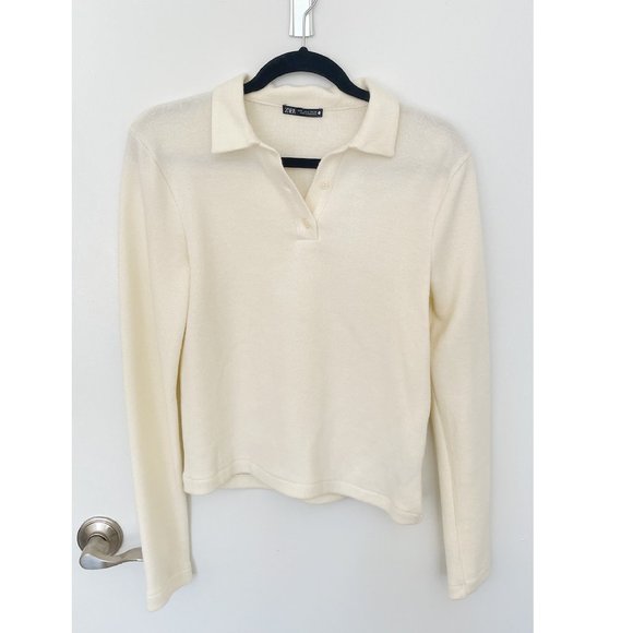 ZARA SWEATER BUTTON DOWN - Picture 1 of 4